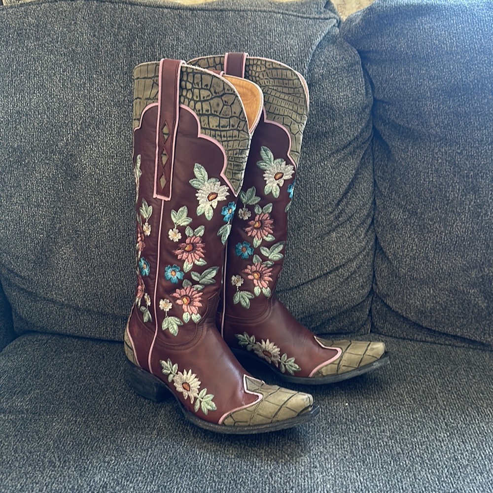 Old Gringo Stagecoach Sangria Boots 3345-1 - Picture 4 of 16